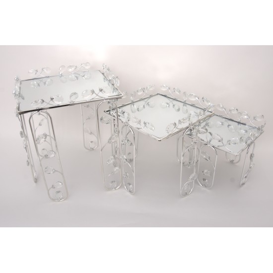 Set 3 suporti pentru candy-bar, culoare argintiu, dimensiuni diferite, B.S.P. / SL1911