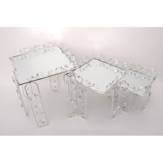 Set 3 suporti pentru candy-bar, culoare argintiu, dimensiuni diferite, B.S.P. / SL1911