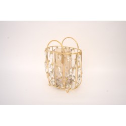 Suport auriu cu cilindru semitransparent, 26x21x13 cm, B.S.P. / SL1915