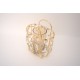 Suport auriu cu cilindru semitransparent, 26x21x13 cm, B.S.P. / SL1915