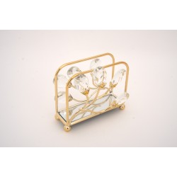 Suport servetele, culoare auriu, 12.5x9.5x4 cm, B.S.P. / SL1929