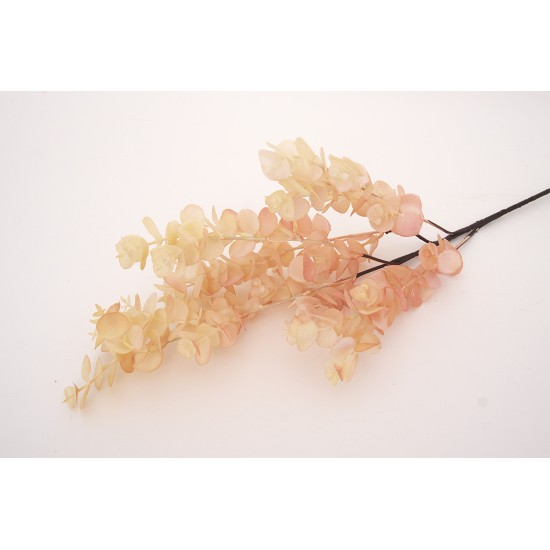 Fir eucalipt siliconat, culoare roz, H 77 cm, B.S.P. / SL743-2