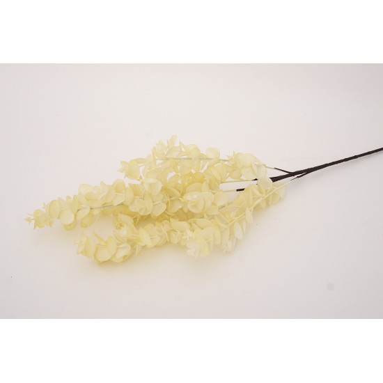 Fir eucalipt siliconat, culoare crem, H 77 cm, B.S.P. / SL743-1