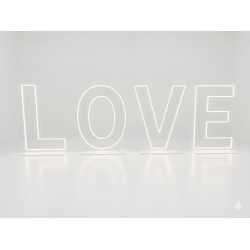 Litere transparente, "LOVE",lumina rece, H 60 cm, B.S.P. / SL801