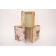 Set 3 cutii carte, imprimeu floral, 17X14X4 cm, B.S.P. / SL941