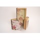 Set 3 cutii carte, imprimeu floral, 17X14X4 cm, B.S.P. / SL941