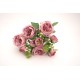 Buchet 10 bujori artificiali, culoare roz inschis, H 35 cm, B.S.P. / AN112-4