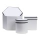 Set 3 cutii cu forme diferite, alb / CD 3322_Alb
