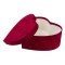 Set 3 cutii in forma de inima din catifea, rosu / SL269_Rosu