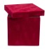 Set 3 cutii cu forma patrata din catifea, rosu / SL116_Rosu