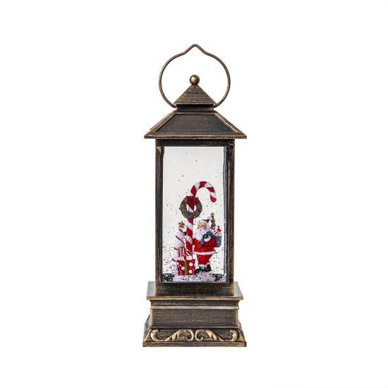 Decoratiune Craciun in forma de felinar, luminos, muzical, alimentare USB/ baterii / CD 4155_A