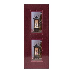 Decoratiune Craciun in forma de felinar, luminos, muzical, alimentare USB/ baterii / CD 4155_B