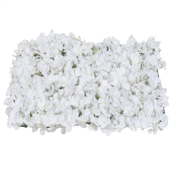 Covor flori artificiale, model hortensie, culoare alb, 40x60 cm, B.S.P. / SL015_1