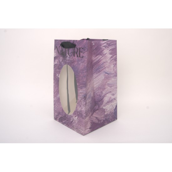 Set 2 pungi cu fereastra, culoare mov, 30*20*20 cm, B.S.P. / SL1227-1