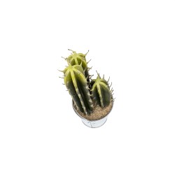 Aranjament artificial, cactus in ghiveci de talbla, 40x12 cm, B.S.P. / SL694-1