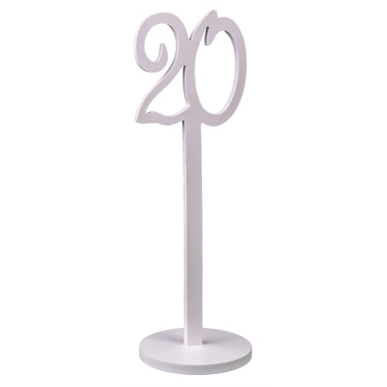 Set numere masa, 1-20, culoare alb, H 33 cm, B.S.P. / SL126