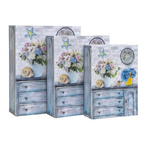 Set 3 cutii cu forma de carte si model / CD1008_6