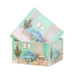 Set 3 cutii cu forma patrata si model / CD2010