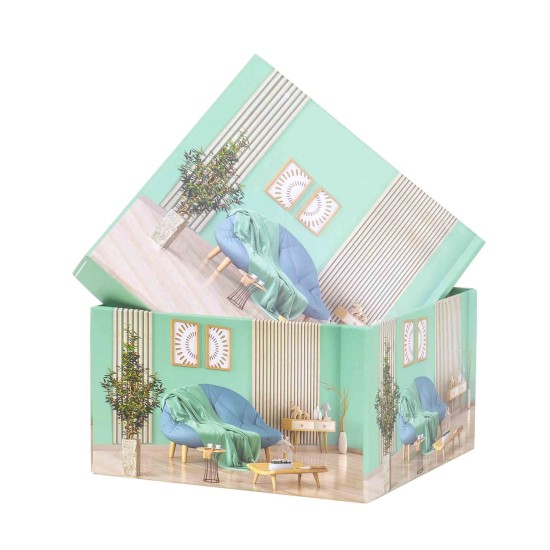 Set 3 cutii cu forma patrata si model / CD2010