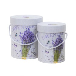 Set 2 cutii cu forma cilindrica si model / CD4424_2