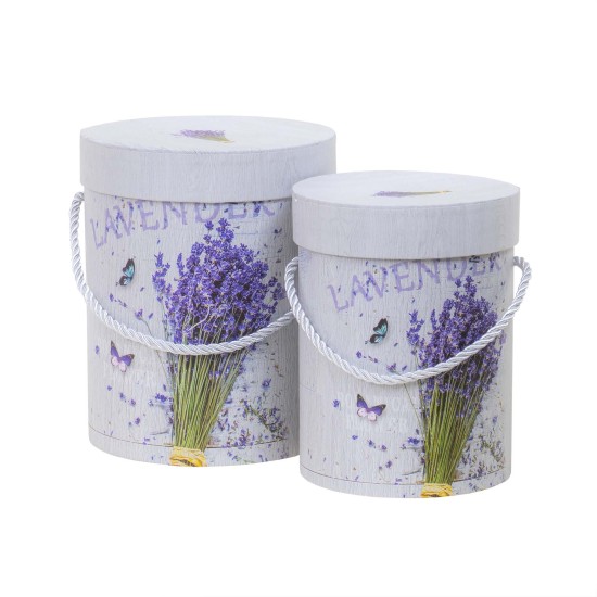 Set 2 cutii cu forma cilindrica si model / CD4424_2