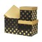 Set 3 cutii cu forma patrata cu buline si snur / CD4956_negru