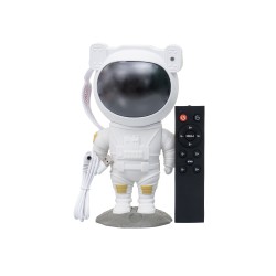 Decoratiune luminoasa, in forma de astronaut, culoare alb, joc de lumini, 120x113x228 mm, B.S.P. / SL469