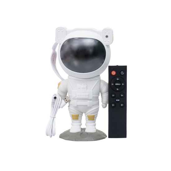 Decoratiune luminoasa, in forma de astronaut, culoare alb, joc de lumini, 120x113x228 mm, B.S.P. / SL469